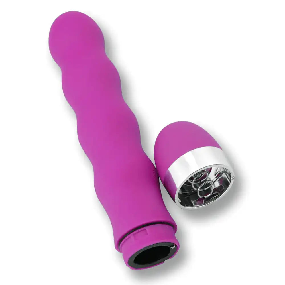 Plug anal violet en silicone souple avec base métallique pour sissification et plaisir anal sur Sissyshop