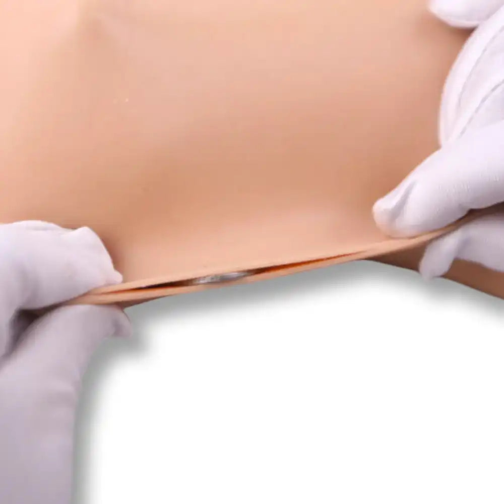 Cage de chasteté en silicone chair pour sissification et soumission sexuelle, ajustement précis par mains gantées sur Sissyshop