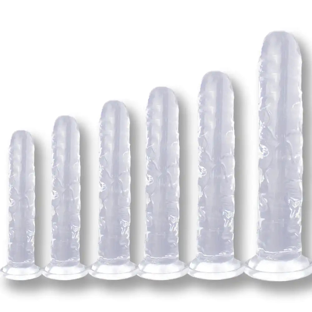 Plug anal en silicone transparent de différentes tailles pour sissification et fétichisme, sur Sissyshop