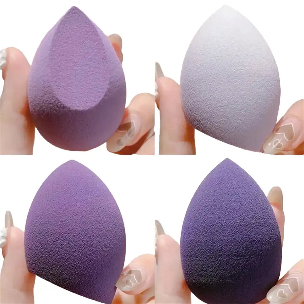 Éponges maquillage en mousse lavande et violet pour la féminisation et le crossdressing, idéales pour la sissification sur Sissyshop