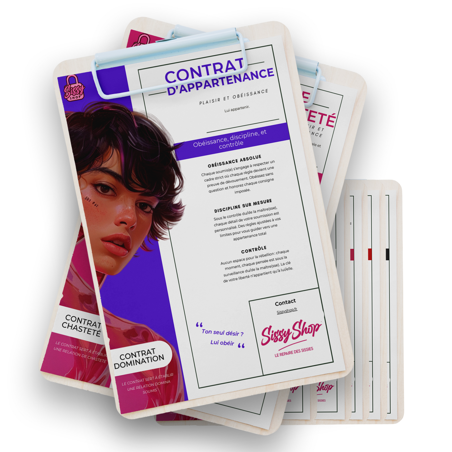 Pack 7 Contrats Sissy – Engagement total (PDF, 126 pages)