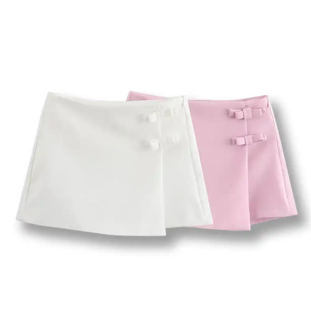 Jupe sexy blanche et rose en coton pour sissification et féminisation, idéale pour le crossdressing sur Sissyshop