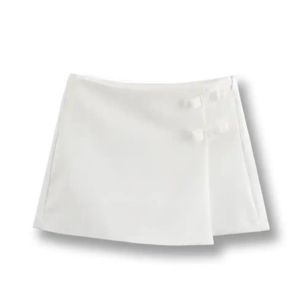 Jupe sexy blanche en coton pour sissification et crossdressing, idéale pour la féminisation et le fétichisme sur Sissyshop