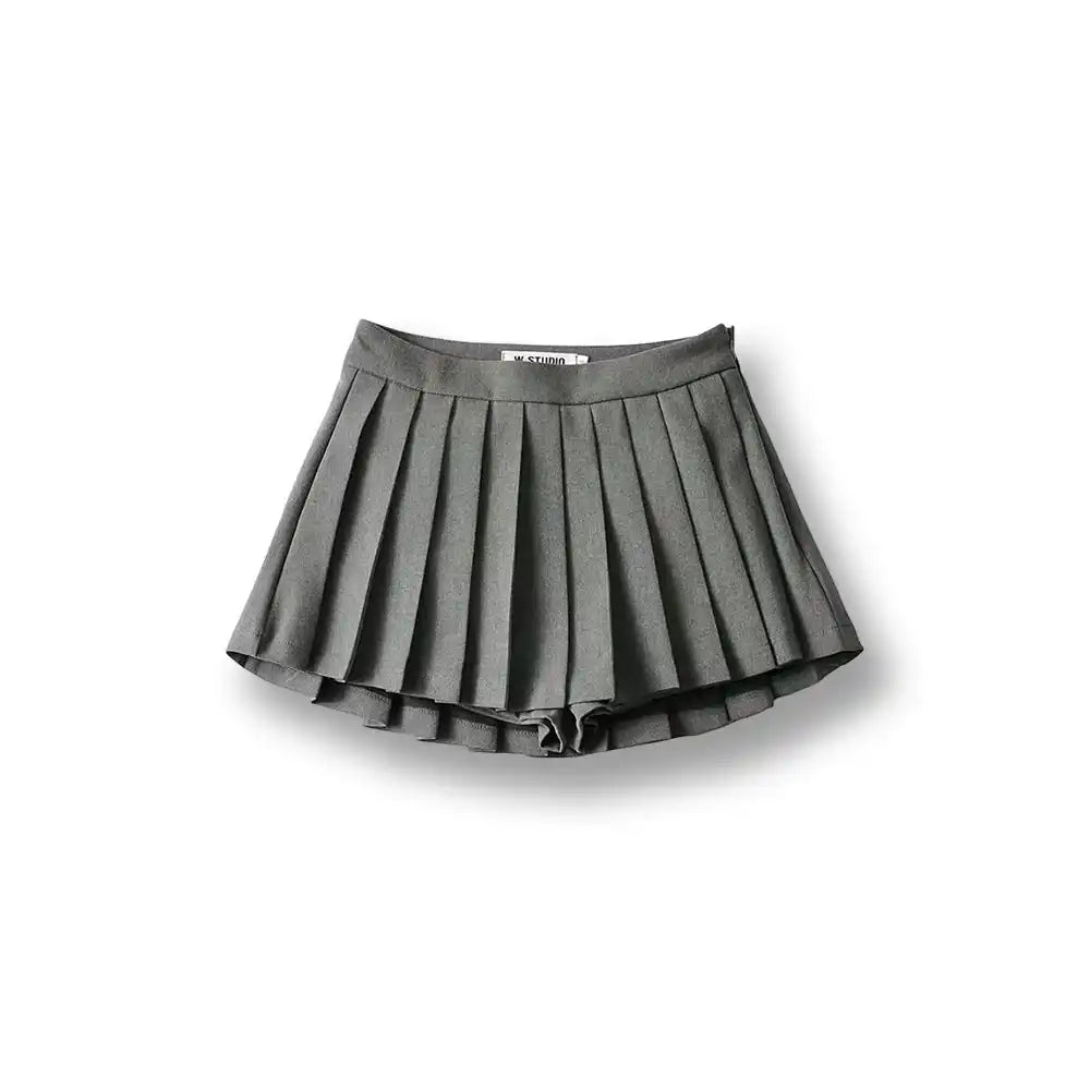 Jupe plissée grise en coton pour crossdressing et féminisation, idéale pour la sissification sur Sissyshop