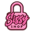 Logo rose et violet de SissyShop en forme de cadenas, symbole de sissification et soumission sexuelle sur Sissyshop
