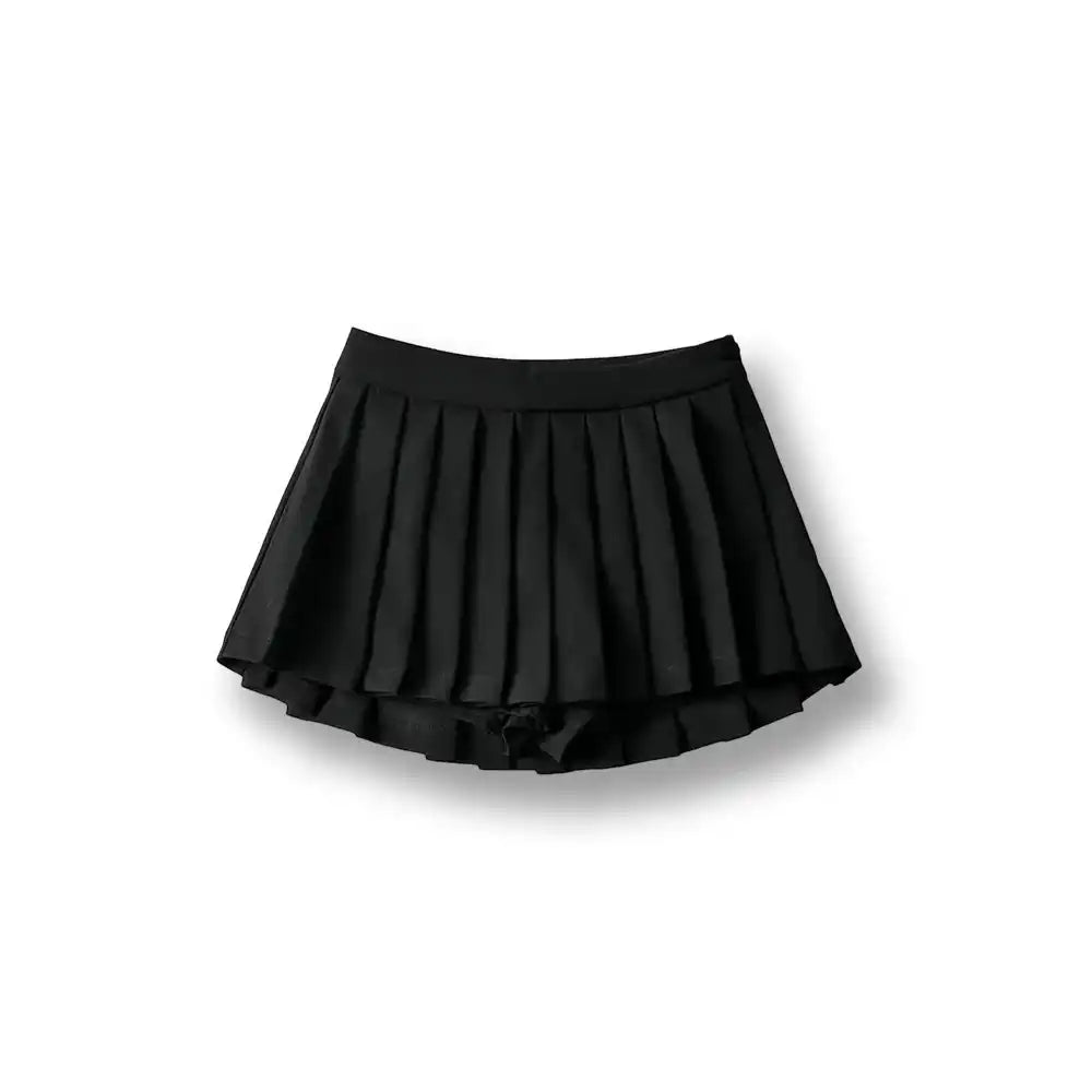 Mini-jupe plissée noire en polyester pour crossdressing et sissification, idéale pour la féminisation sur Sissyshop