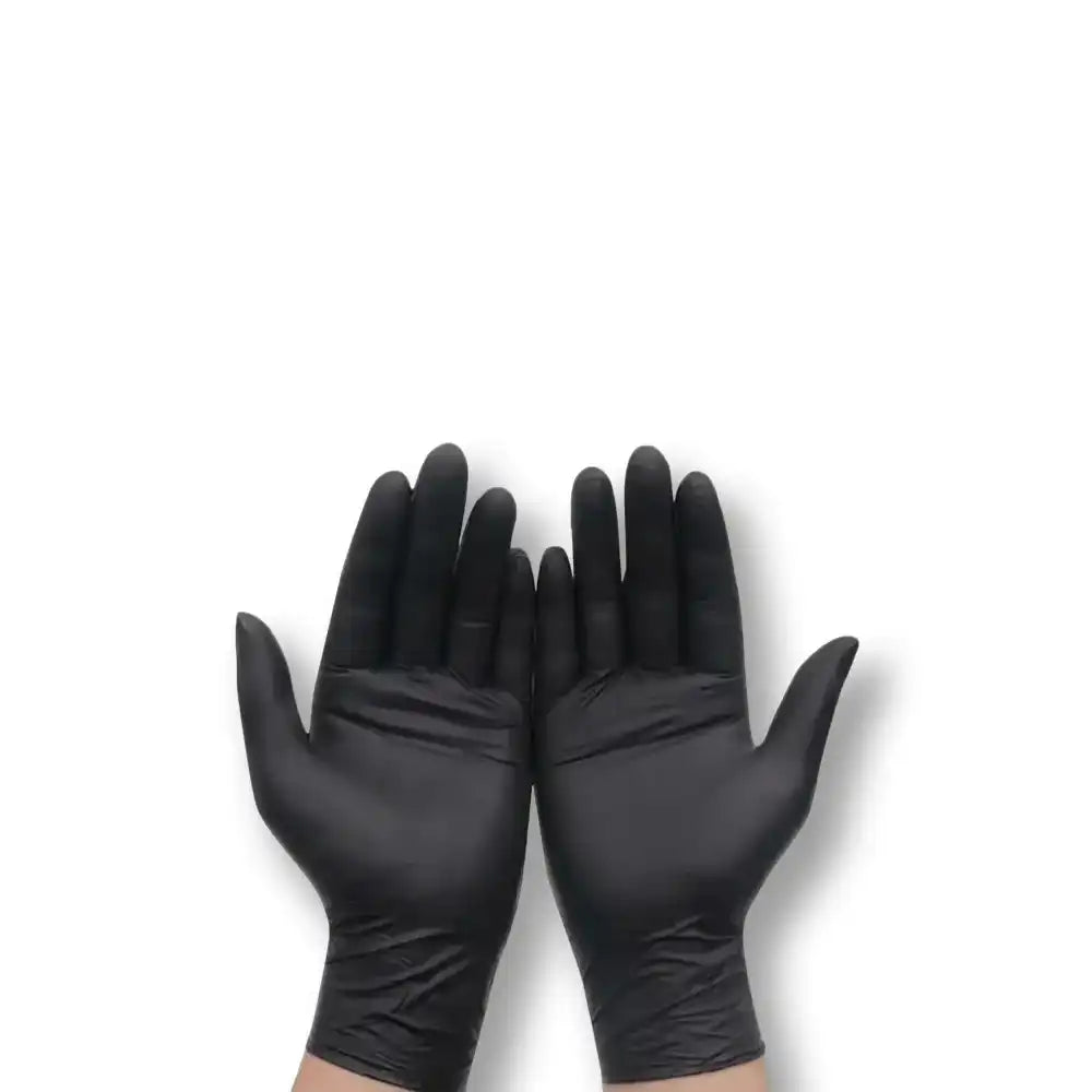 Gants noirs en latex pour sissification et fétichisme, accessoire de soumission sexuelle sur Sissyshop