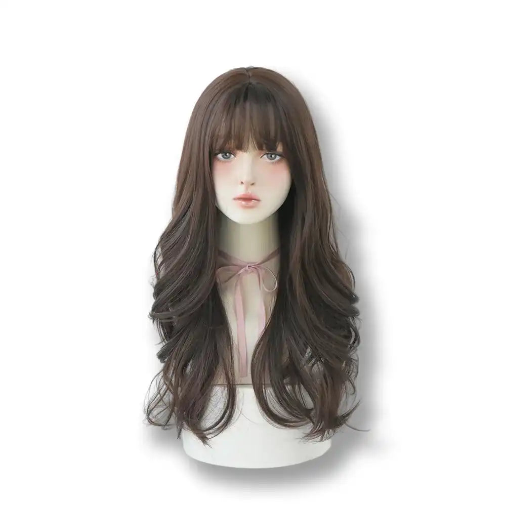 Perruque brune ondulée pour sissification et crossdressing, idéale pour la féminisation, sur Sissyshop