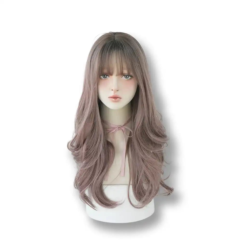 Perruque rose pâle à frange pour sissification et crossdressing, idéale pour la féminisation sur Sissyshop