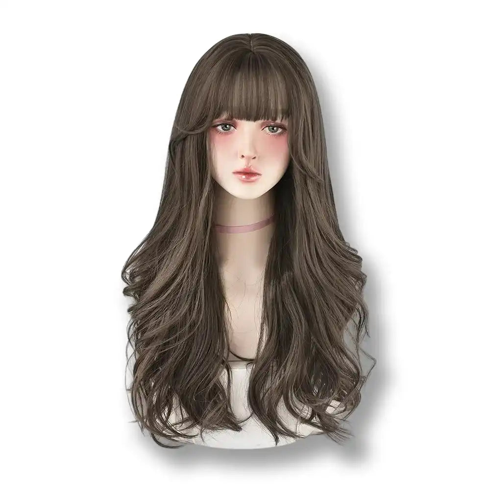 Perruque longue ondulée pour sissification et féminisation, idéale pour le crossdressing et le fétichisme sur Sissyshop
