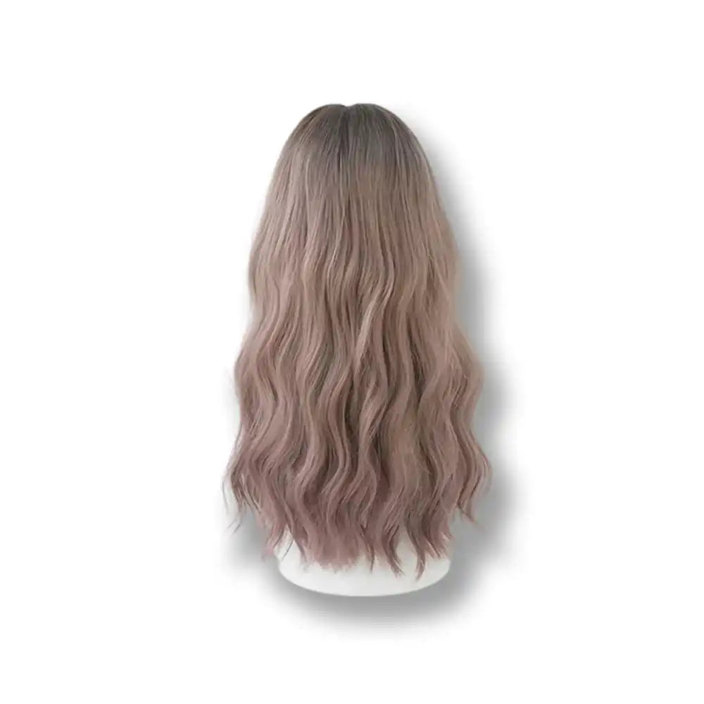 Perruque ondulée rose poudré pour crossdressing et féminisation, idéale pour la sissification sur Sissyshop