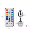 Plug anal métallique avec télécommande multicolore pour sissification et fétichisme, taille S, sur Sissyshop