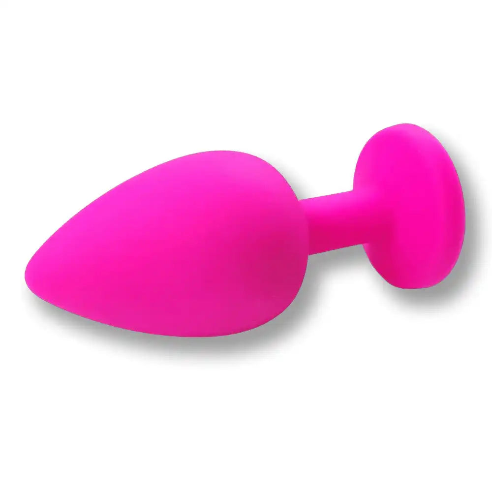 Plug anal rose vif en silicone souple pour sissification et plaisir anal, idéal pour la soumission sexuelle sur Sissyshop