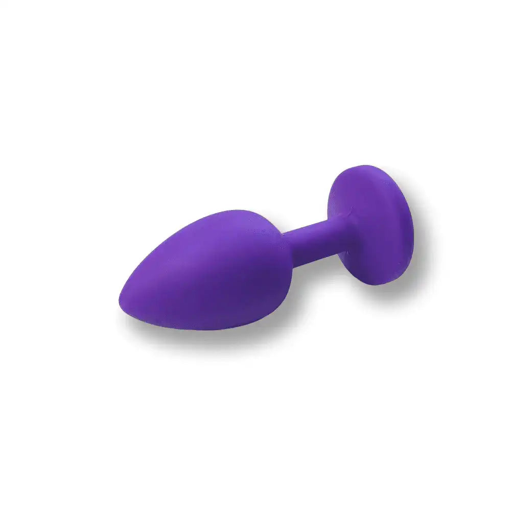 Plug anal violet en silicone souple pour sissification et plaisir anal, idéal pour la soumission sexuelle sur Sissyshop