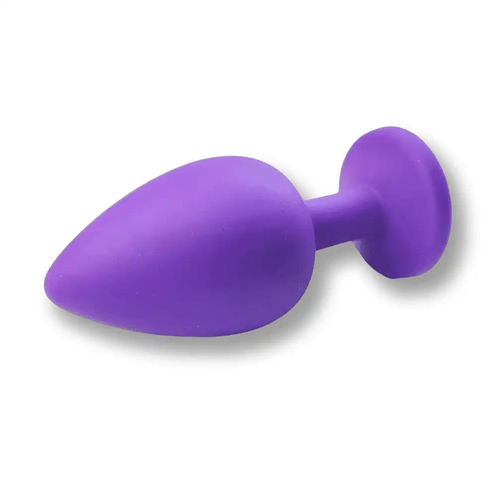 Plug anal violet en silicone souple pour sissification et plaisir anal, idéal pour la soumission sexuelle sur Sissyshop