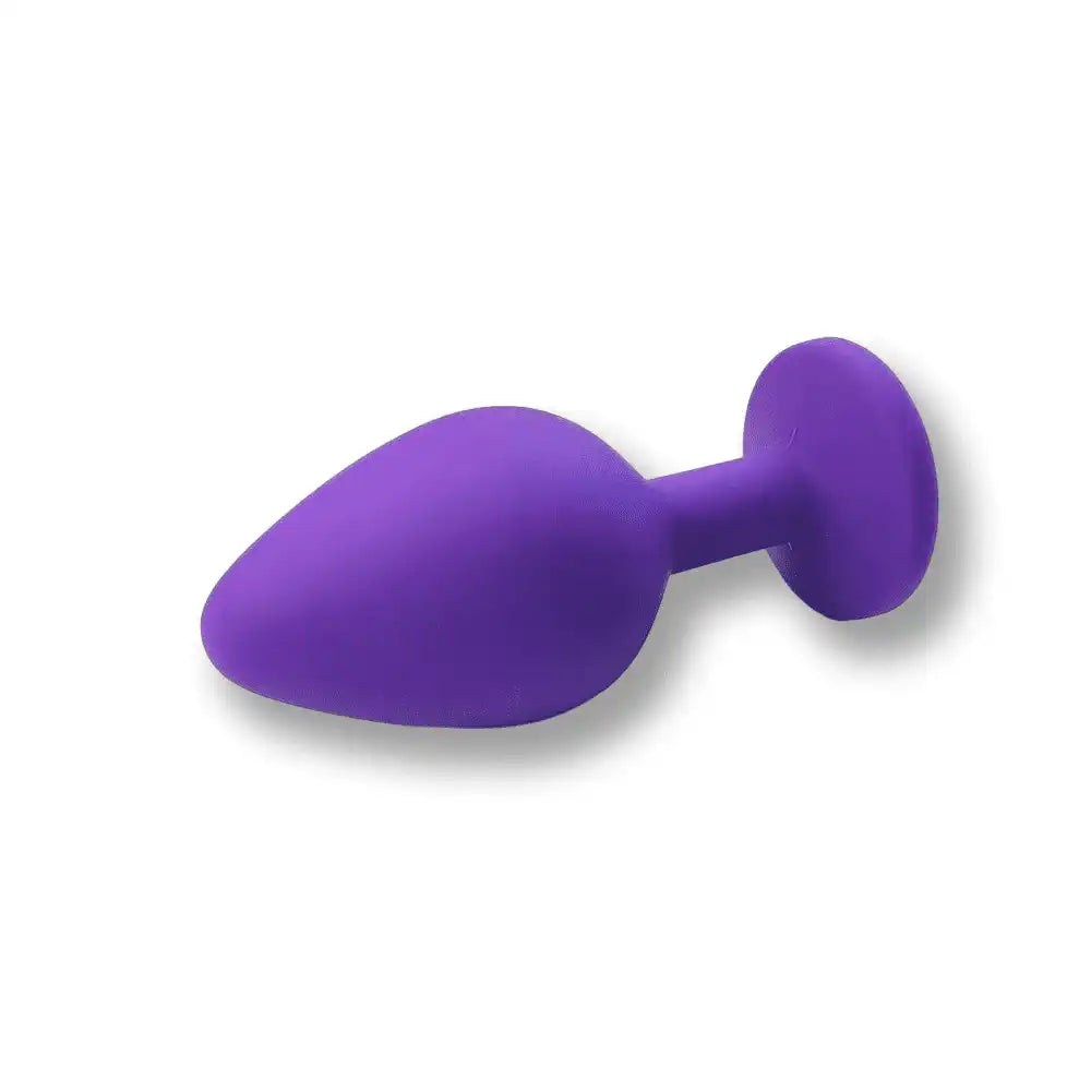 Plug anal violet en silicone souple pour sissification et plaisir anal, idéal pour la soumission sexuelle sur Sissyshop