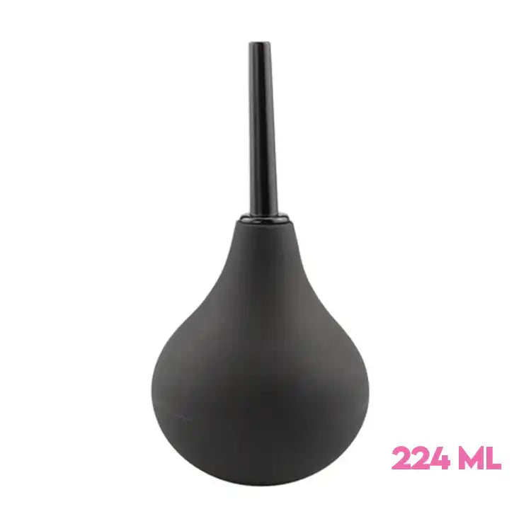 Seringue anale noire en silicone de 224 ml pour sissification et plaisir anal, outil de soumission sexuelle sur Sissyshop