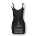 Robe noire en latex pour sissification et fétichisme, idéale pour la soumission sexuelle sur Sissyshop