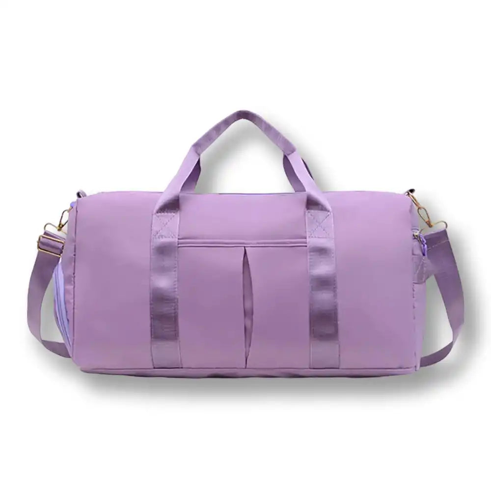 Sac de sport violet en tissu doux, idéal pour la sissification et le crossdressing, sur Sissyshop