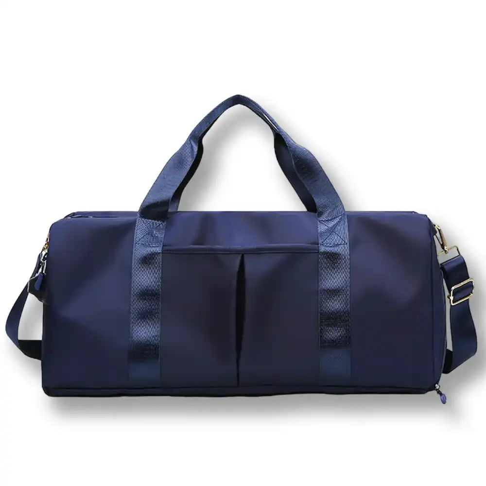 Sac de sport bleu marine en nylon robuste, idéal pour la sissification et le fétichisme, sur Sissyshop
