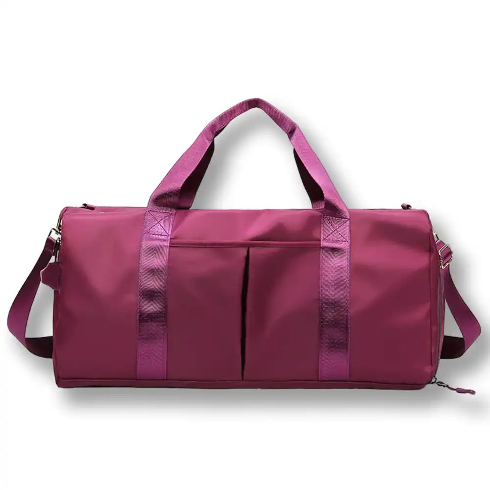 Sac de sport violet en nylon pour sissification et crossdressing, idéal pour transporter vos accessoires BDSM sur Sissyshop