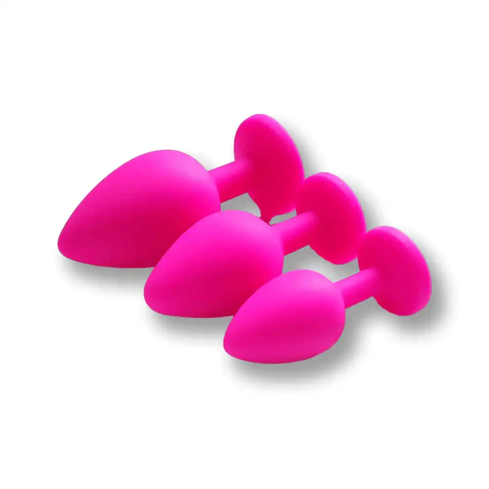 Plug anal rose vif en silicone souple pour sissification et plaisir anal, idéal pour la soumission sexuelle sur Sissyshop