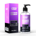 Flacon-pompe de lubrifiant anal à base d'eau Siyi parfumé à l'eau de Cologne (300 ml) présenté avec son emballage violet et noir, accessoire essentiel pour le confort et la féminisation.