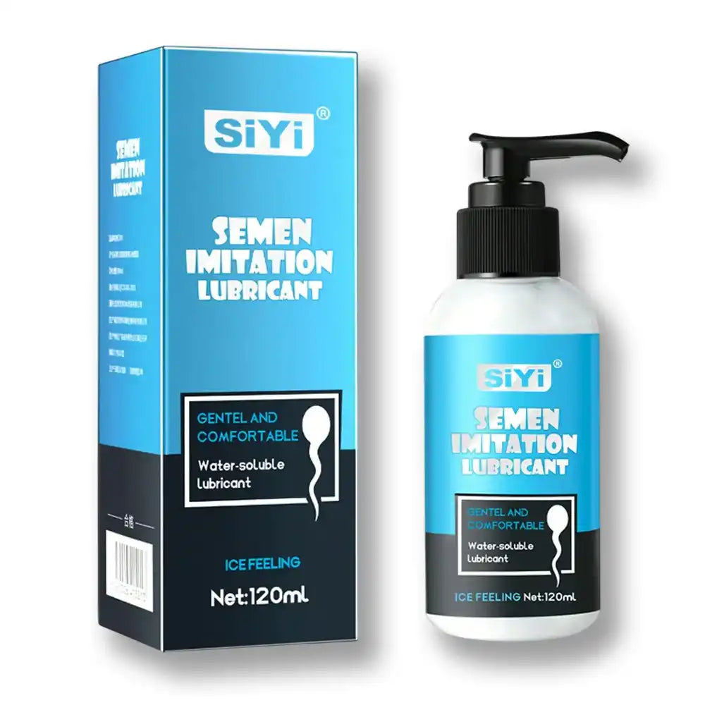 Lubrifiant imitation sperme SiYi 120ml, effet glacial et soluble dans l'eau, idéal pour la sissification et le fétichisme sur Sissyshop