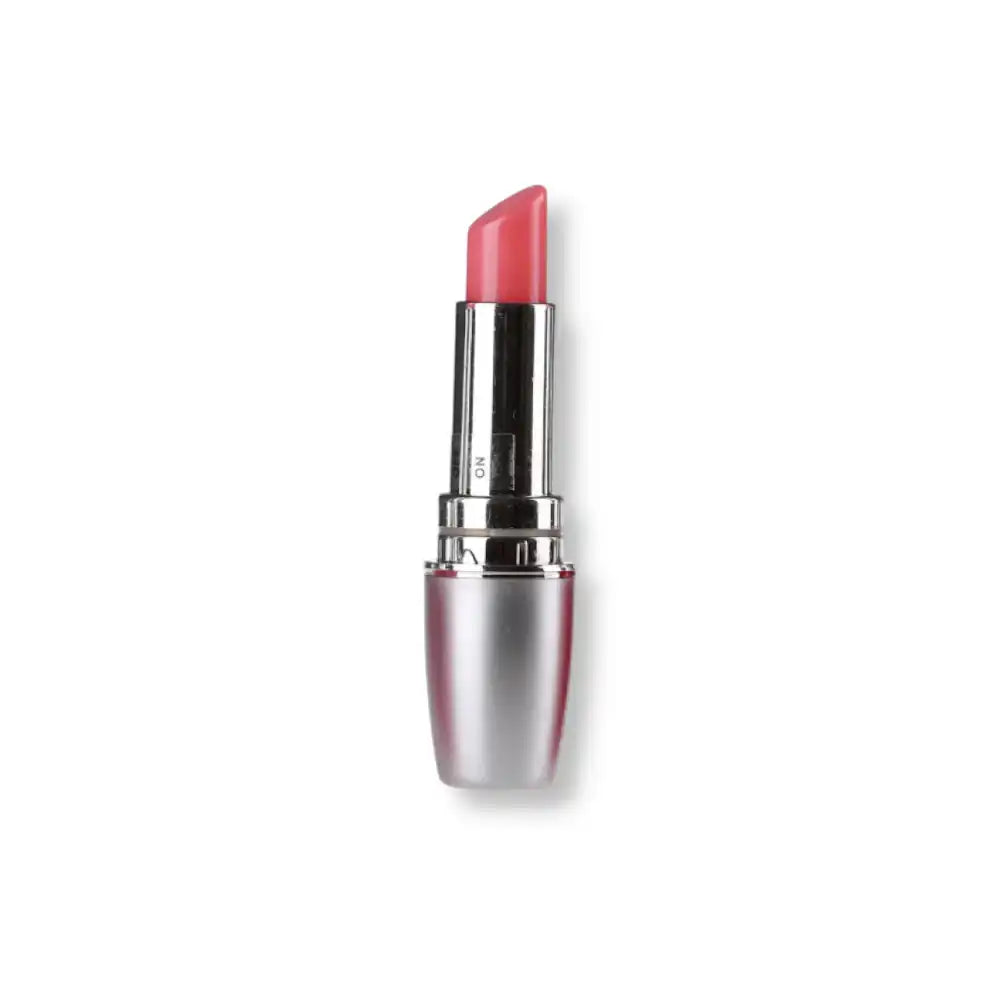 Vibrateur de poche en forme de tube de rouge à lèvres argenté, sextoy intime et facile à transporter